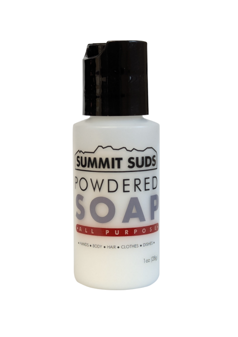 Summit Suds™ - Biodegradable Powdered Soap for Backpacking, Hiking and Camping - All Purpose - 1oz - Pika Outdoors